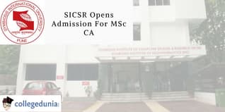 SICSR Opens Admission For MSc CA 2025; Check Fee Details Here